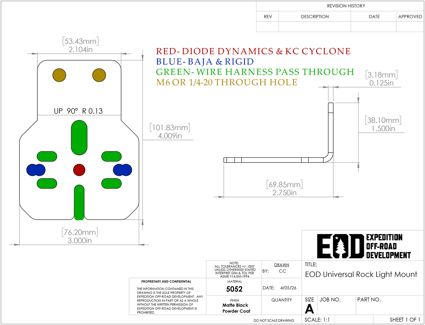 Universal Rock Light Mount